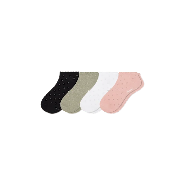 Women’s Scallop Lightweight Ankle Sock 4-Pack