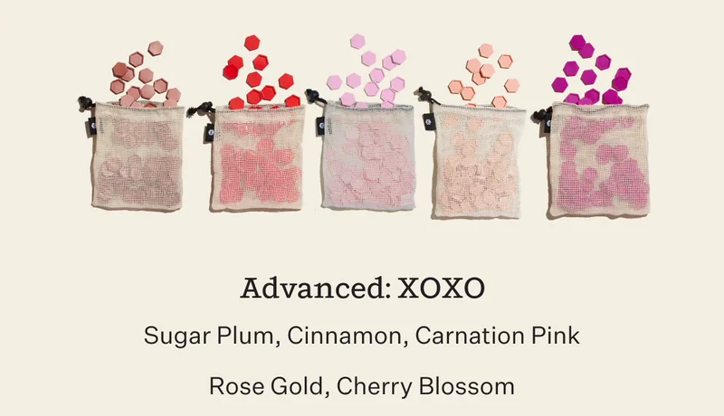 Advanced: XOXO | Sugar Plum, Cinnamon, Carnation Pink, Rose Gold, Cherry Blossom