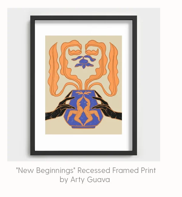New Beginnings Recessed Framed Print by Arty Guava