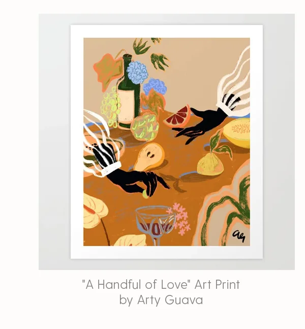 A Handful of Love Art Print by Arty Guava