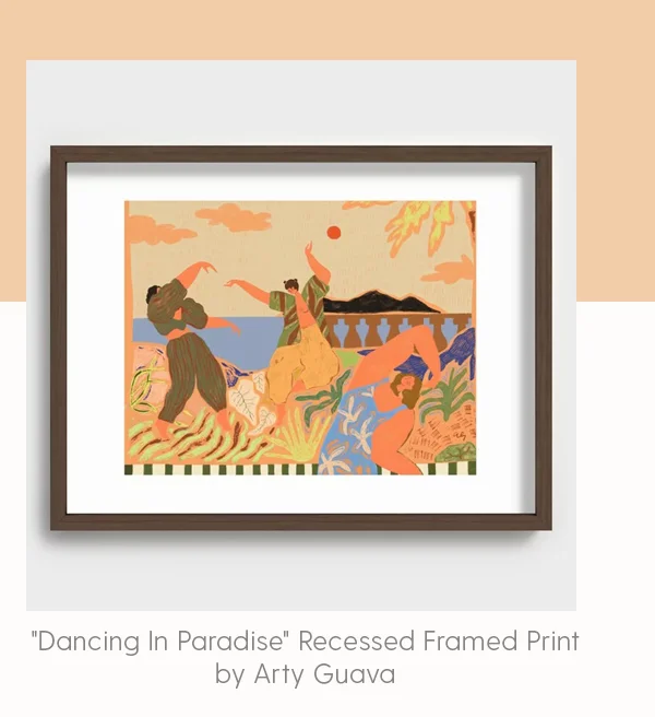 Dancing In Paradise Recessed Framed Print by Arty Guava
