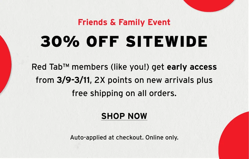 30% OFF SITEWIDE