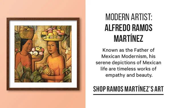 Modern Artist: Alfredo Ramos Martínez - Known as the Father of Mexican Modernism, his serene depictions of Mexican life are timeless works of empathy and beauty.