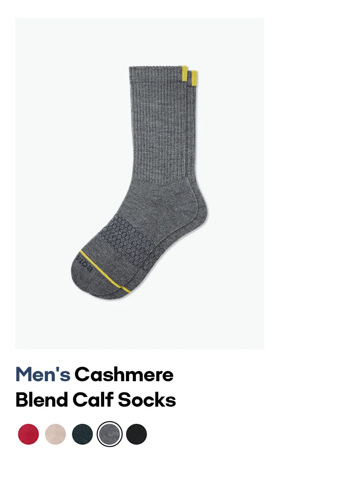 Men's Cashmere Blend Calf Socks