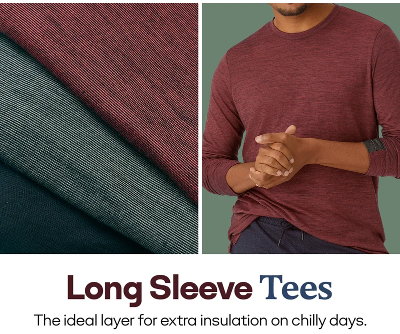 Long Sleeve Tees The ideal layer for extra insulation on chilly days.