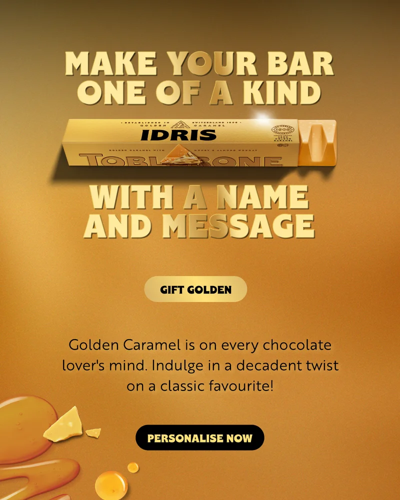 Golden Caramel is on every chocolate lover's mind. Indulge in a decadent twist on a classic favourite!  In honour of it's return our website has turned golden - check it out!