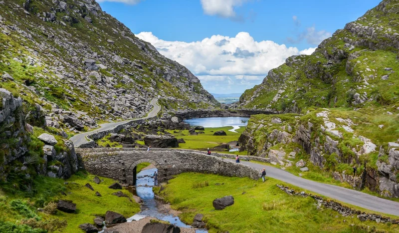 Walking along Ireland's Gap of Dunloe