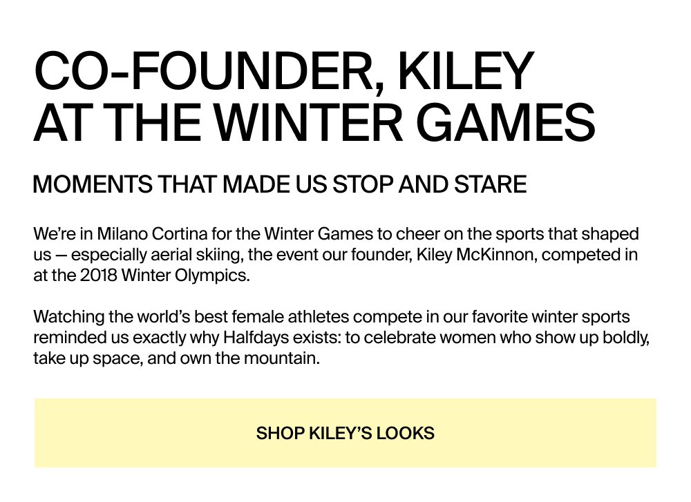 Shop Kiley's Winter Games Looks