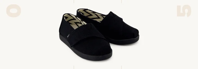 Black Canvas Alpargata Toddler Shoe - Image