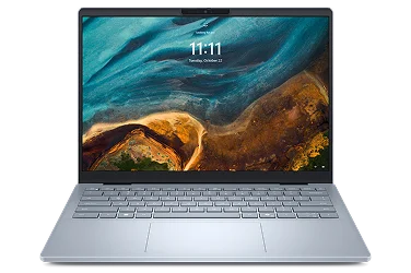 A Dell 14 Plus Laptop on a dark background.