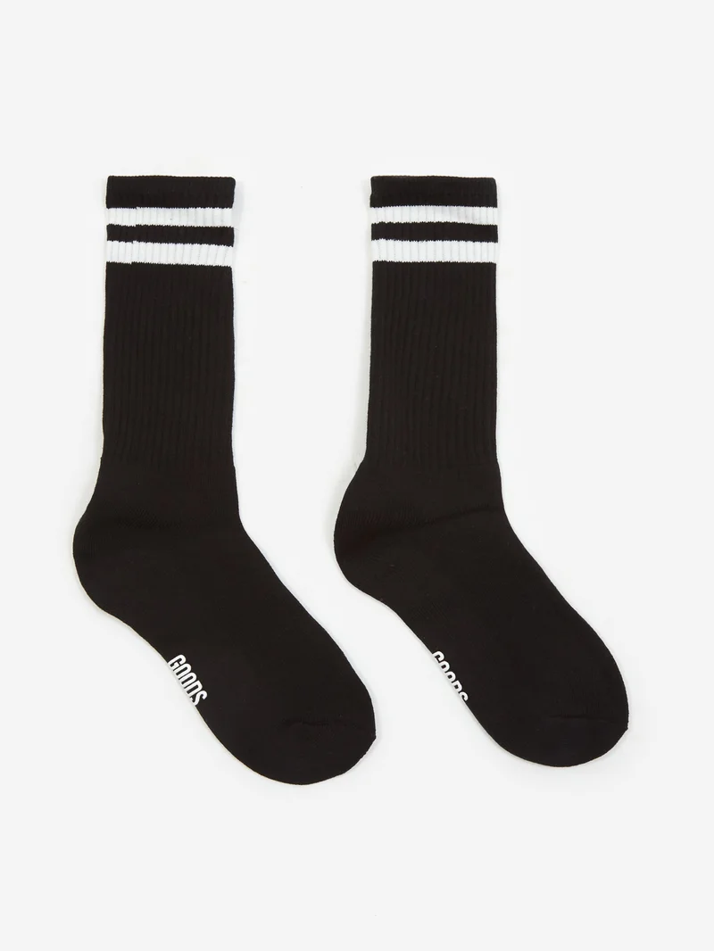 Image of Goodhood Worldwide Classic OG Stripe Sock - Black/White