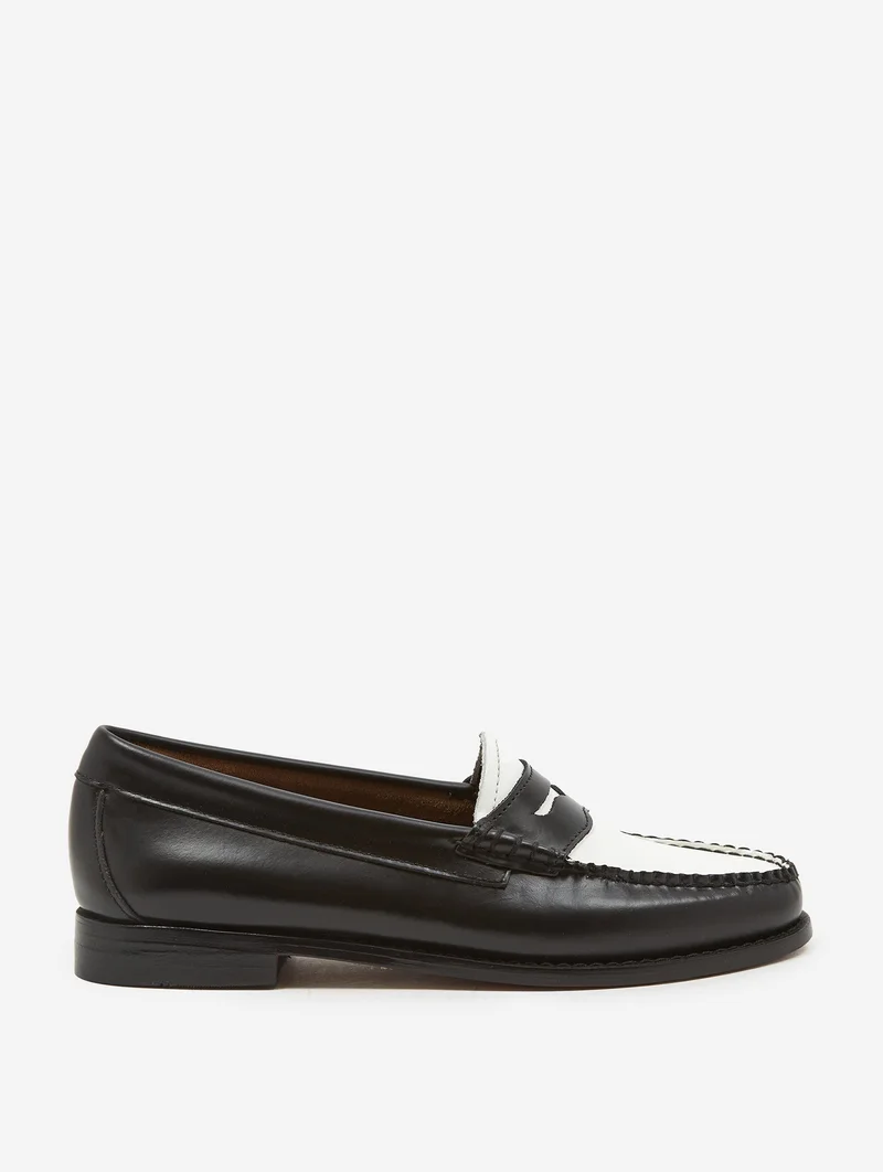 Image of G.H. Bass Weejuns Penny Loafers - Black/White