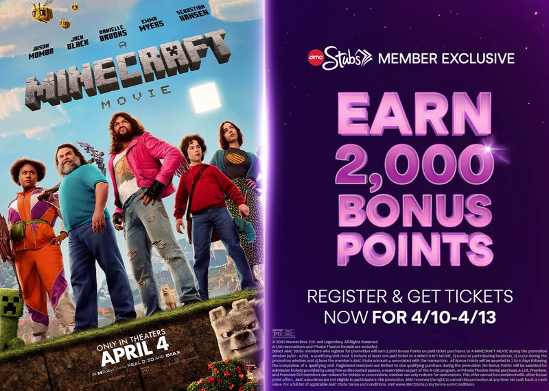 A MINECRAFT MOVIE Bonus Points