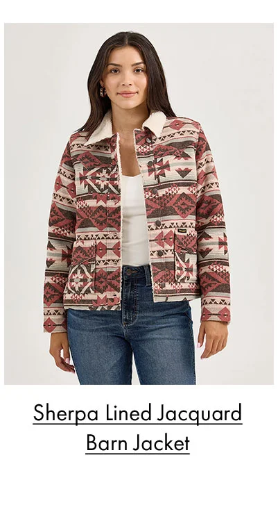 Sherpa Lined Jacquard Barn Jacket