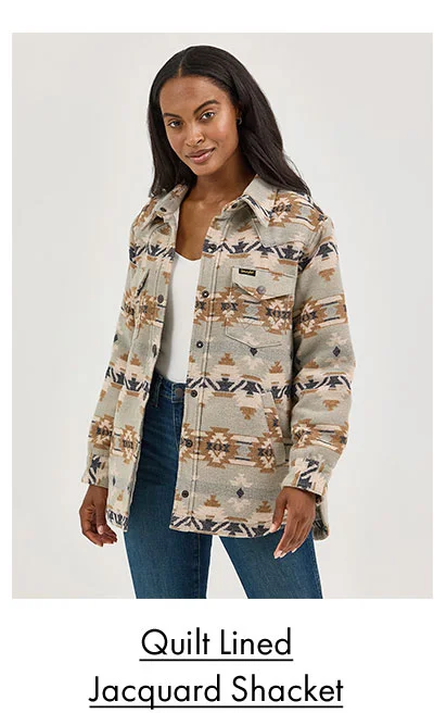 Quilt Lined Jacquard Shacket