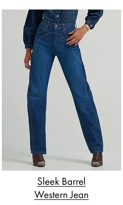 Sleek Barrel Western Jean