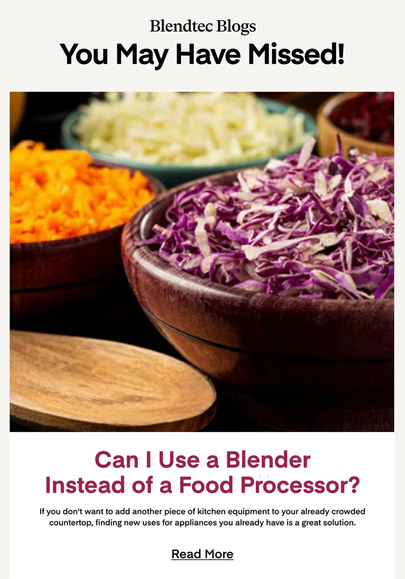 Blender as a Food Processor