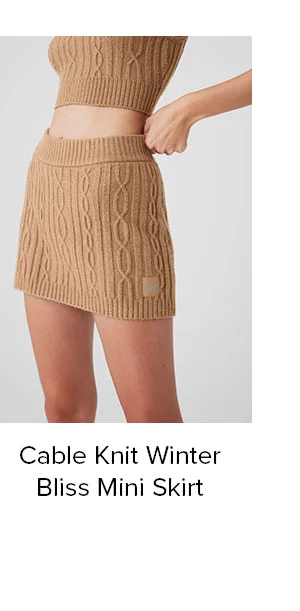 CABLE KNIT WINTER BLISS MIN SKIRT