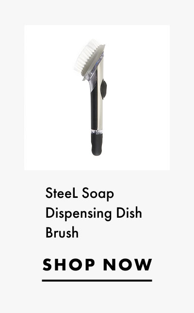 SteeL Soap Dispensing Dish Brush | SHOP NOW