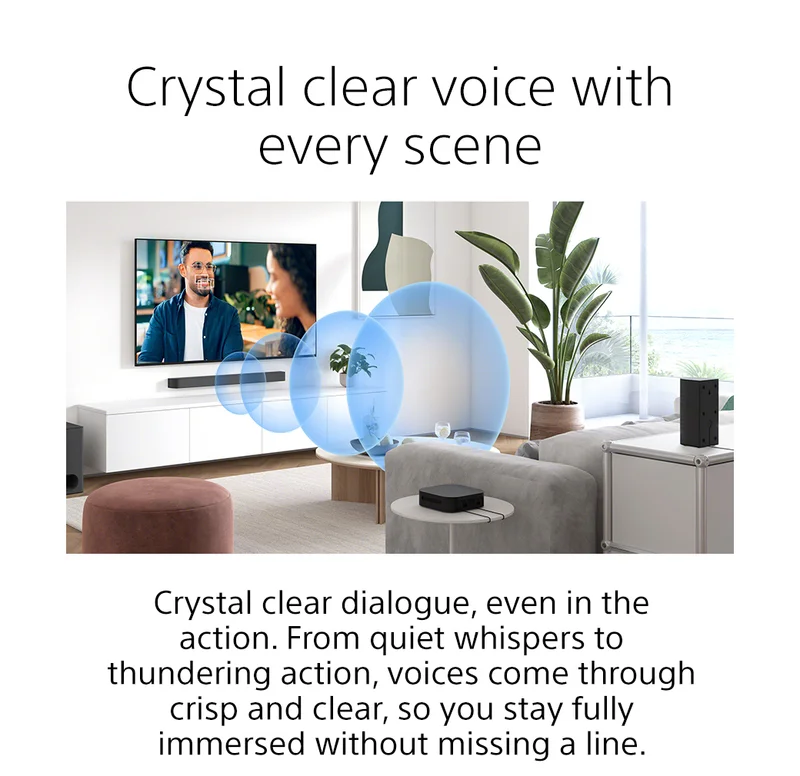 Crystal clear voice with every scene | Crystal clear dialogue, even in the action. From quiet whispers to thundering action, voices come through crisp and clear, so you stay fully immersed without missing a line.