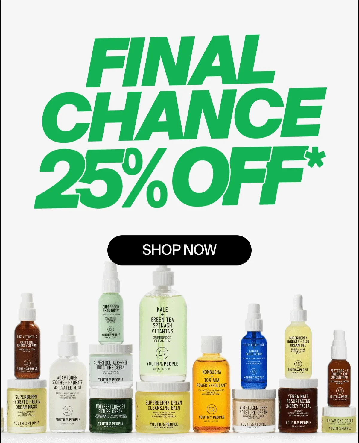 Final Chance 25% OFF*