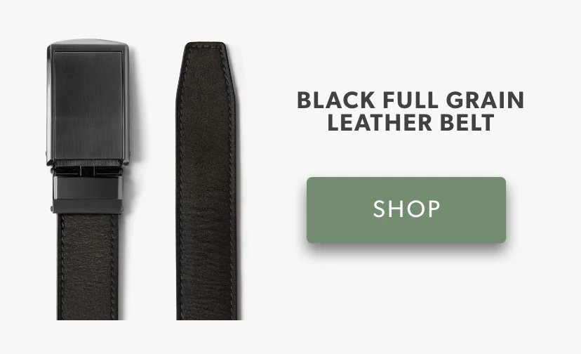 Black Full Grain Leather Belt Black Full Grain Leather Belt