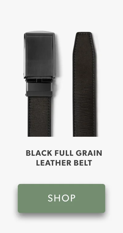 Black Full Grain leather Belt