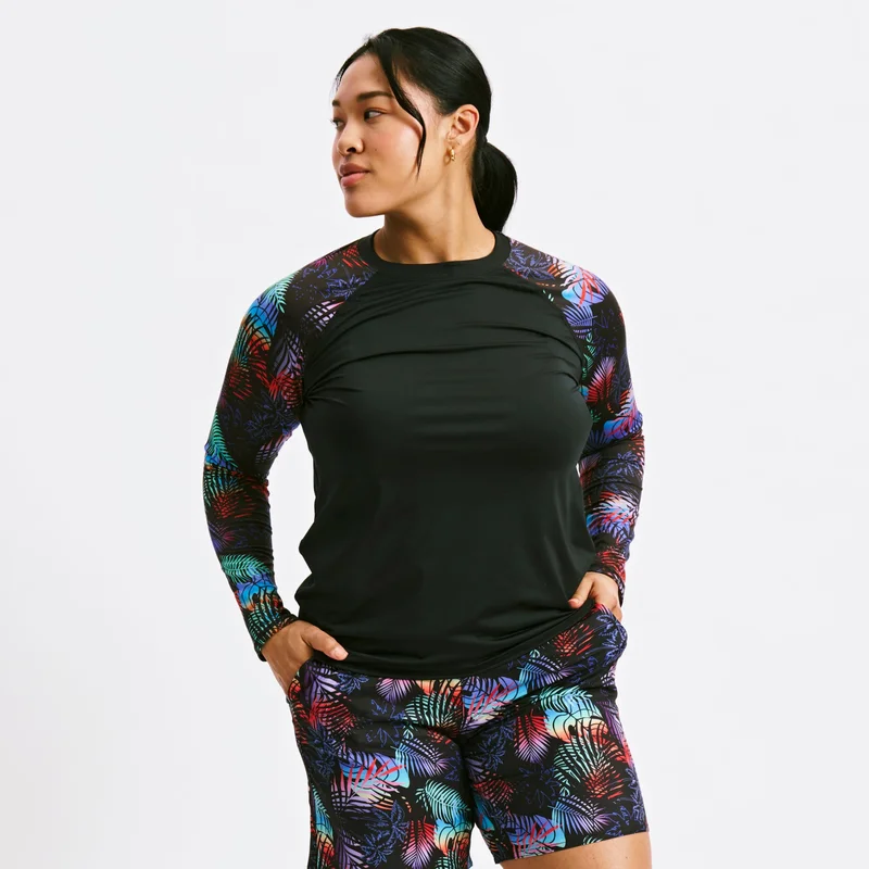 Image of Swim Long Sleeve Sun Guard - Palm Dreams