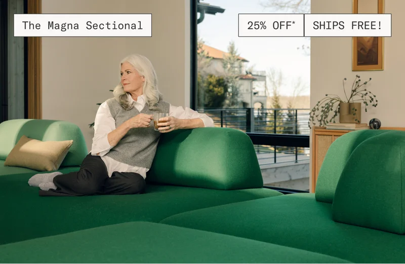 Save 25%* on The Magna Sectional + enjoy free shipping. This weekend only!
