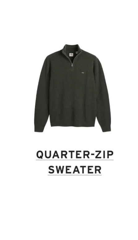 QUARTER-ZIP SWEATER
