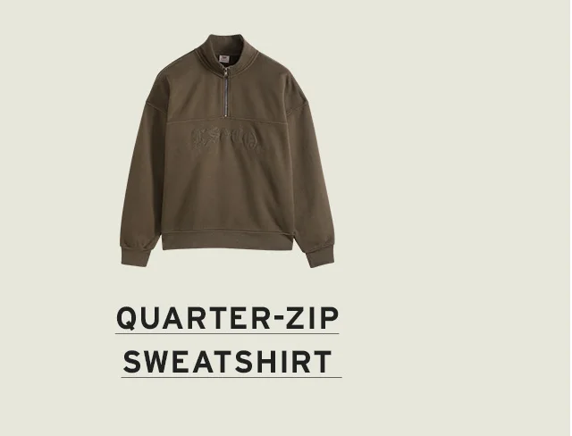 QUARTER-ZIP SWEATSHIRT