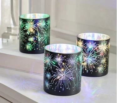 Set of 3 Celebration Fireworks Mini Hurricanes by Valerie