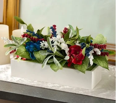 Red, White and Blue Rectangular Centerpiece by Valerie