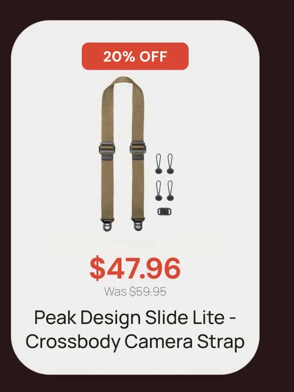 20% Off - $47.96 Peak Design Slide Lite - Crossbody Camera Strap