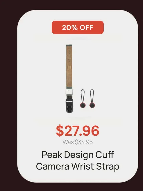 20% off - $27.96 PEak Design Cuff Camera Wrist Strap