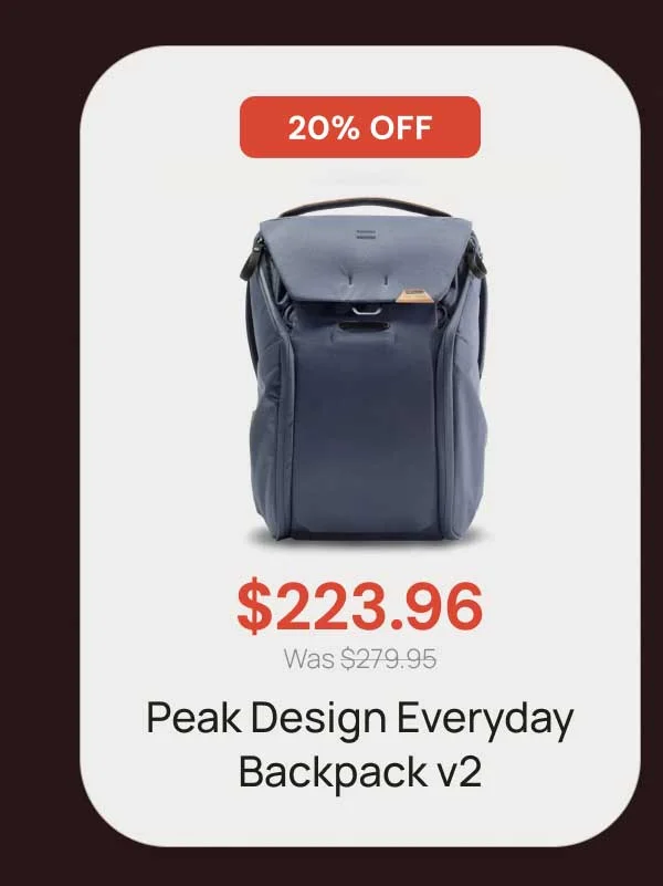 20% off - $223.96 Peak Design Everyday backpack V2