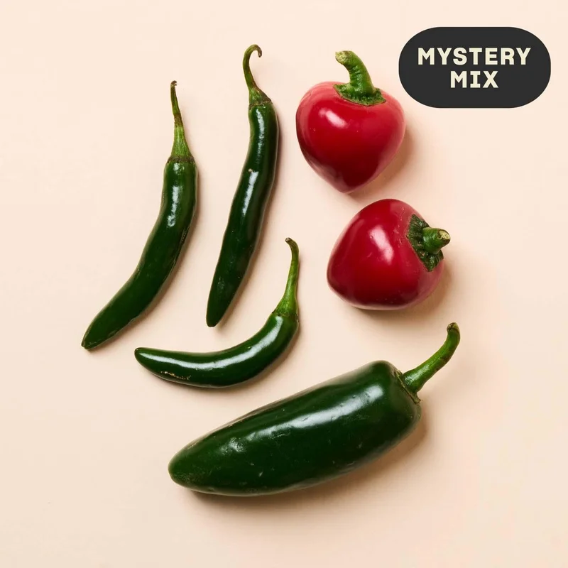 Organic Mystery Hot & Jalapeno Peppers, 8 Oz
