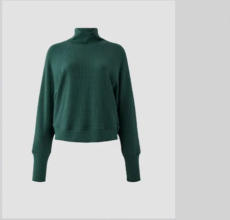 Waffle Weekend Escape Mock Neck Long Sleeve