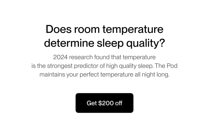 Does room temperature determine sleep quality?