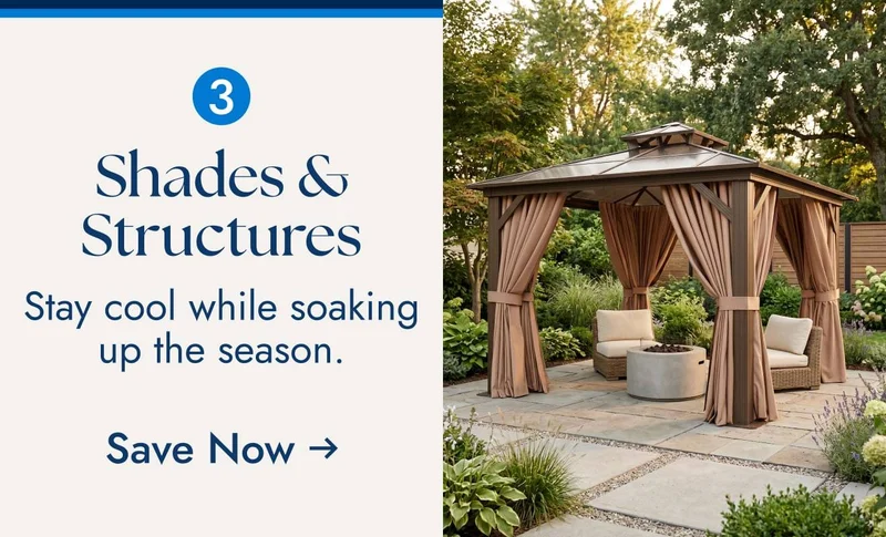 Save on Shades and Structures