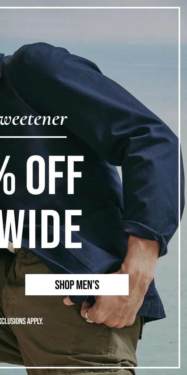 SHOP MEN'S | *ONLINE ONLY.EXCLUSIONS APPLY.