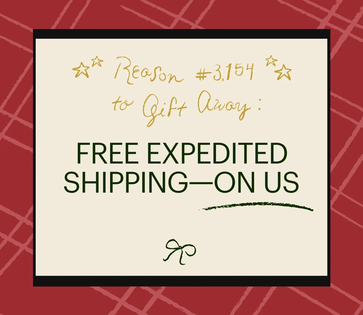FREE SHIPPING ENDS SOON