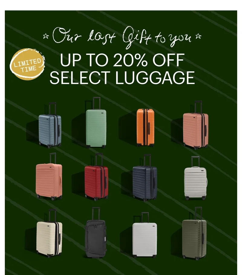 Up To 20% Off All Flex Luggage