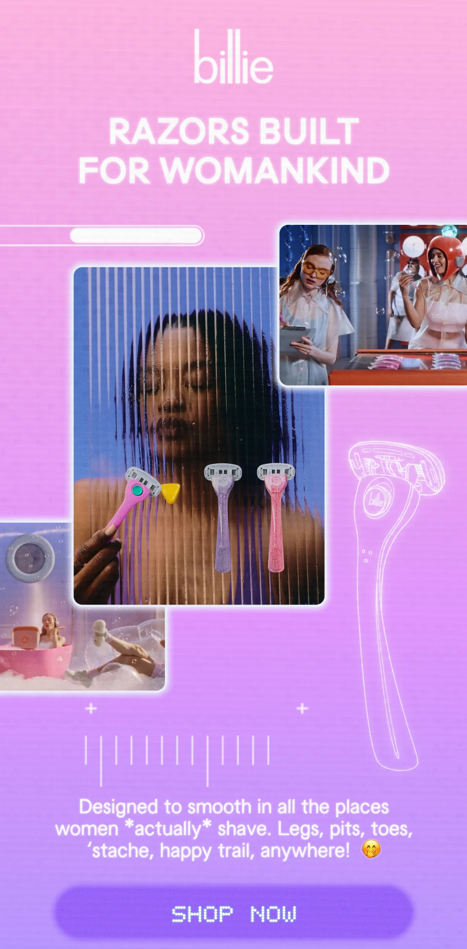 Razors Built for Womankind – Shop Now