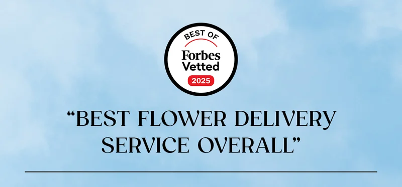 2025 Best of Forbes Vetted selected us as ''Best Flower Delivery Service Overall'' 2025 Best of Forbes Vetted selected us as ''Best Flower Delivery Service Overall''