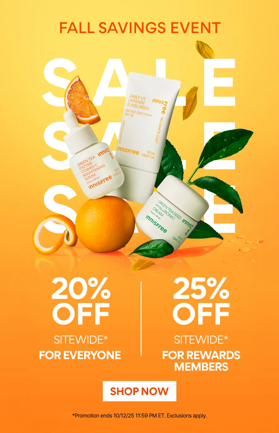 FALL SAVINGS EVENT UP TO 25% OFF SITEWIDE
