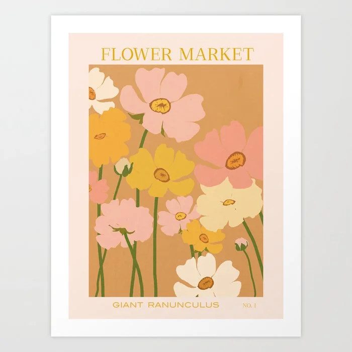 Flower Market - Ranunculus #1 Art Print Art Print