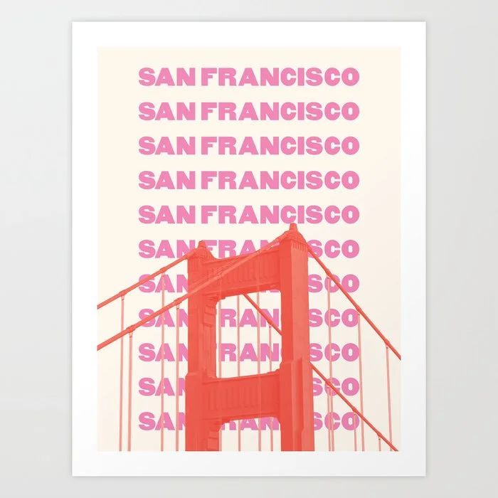 San Francisco Golden Gate Bridge Art Print Art Print