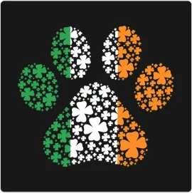 Irish Shamrock Lucky Pawprint T-Shirt