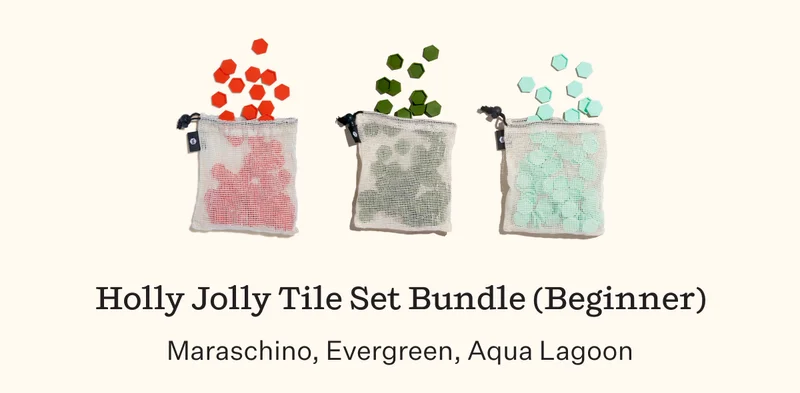 Holly Jolly Tile Set Bundle (Beginner) | Maraschino, Evergreen, Aqua Lagoon